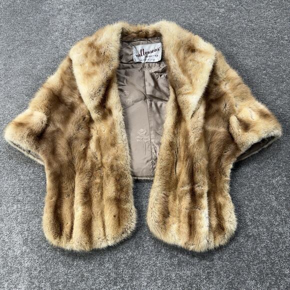 real mink fur shawl